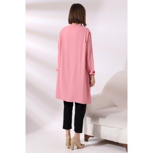 Ladies Yakası Kurdela Bağlamalı Tunik 21049 K.pudra