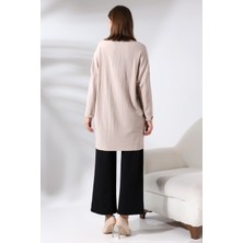 Ladies Bürümcük Kumaş Salaş Tunik 21124 Taş