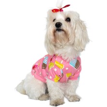 Nobledog Store Pembe Dondurma Desenli Köpek Tişört