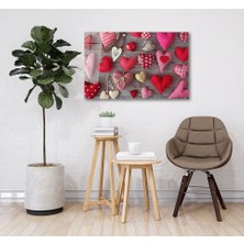 Küçük Kalpli Yastıklar Cam TABLOMIYREM110X70-MIYREM