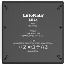 Liitokala Lıı-L4 4 Lü Pil Şarj Cihazı Aleti 18650 18500 26650 25500 26700 10430 10440 14500 17670 Modellere Uyumlu