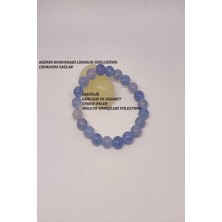 Bade Accessories 8 mm Mavi Kuvars Doğaltaş Bileklik
