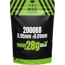 Mas Tactical Bb Tracer 0,28GR (Bio) Airsoft Mermisi (Boncuk)