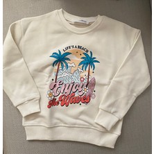 Seka Kız Çocuk Baskılı Sloganlı Sweatshirt