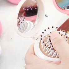 Syn İletişim Kawai Teddy Coco Bear Ayıcık Şeftali Avokado Gökkuşağı Kolay Saç Açma Aynalı Tarama Fırça Tarak