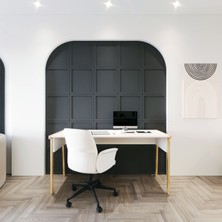 Lagomood Zenith Çalışma Masası 150cm Beyaz Meşe