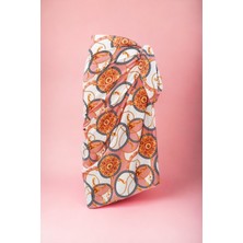 Pistore Beyaz Somon Zincir Desenli Uzun Pareo Saten Iç Göstermez Kadın Plaj Elbisesi Yeni Sezon