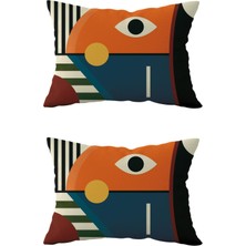 Evdek Çift Taraflı Dikdörtgen Kırlent Kılıf 2'li DS20