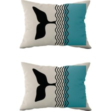 Evdek Çift Taraflı Dikdörtgen Kırlent Kılıf 2'li DS31