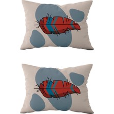 Evdek Çift Taraflı Dikdörtgen Kırlent Kılıf 2'li DS39