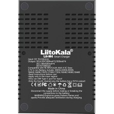 Liitokala Lıı-M4 4 Lü Pil Şarj Cihazı Aleti 5 Volt Usbli 26650 18650 14500 Aa Aaa Modellere Uyumlu