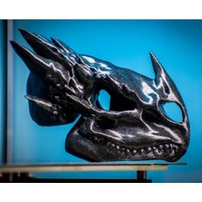 Turansoy Craft Ejderha Kafası Dragon Skull Dekoratif Biblo 25 cm Genişlik (Büyük Boy)