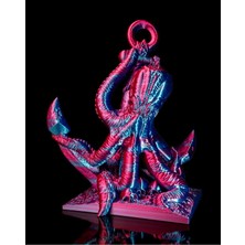 Turansoy Craft Demir Atan Kraken Obje Ahtapot Masaüstü Dekoratif Obje Büyük Boy 25CM