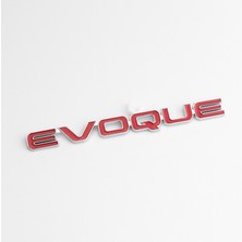 İdeal Aksesuar Range Rover Evoque Evoque Bagaj Yazı Kırmızı Renk Metal Premium Kalite  Bagaj Logo Arma