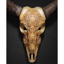 Turansoy Craft Bill Skull Şeytani Kafatası Işlemeli 27 cm (Dev Boy)