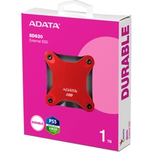 Adata 1tb SD620 Kırmızı Taşınabilir USB 3.2 Gen2 SSD Harici Disk