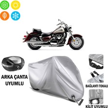 Autoes Suzuki Vl 1500 Intruder Branda Motosiklet Brandası Arka Çanta Bağlantı ve Kilit Uyumlu