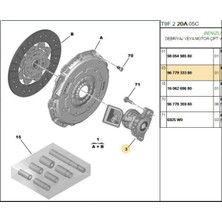 Psa Debriyaj Bilyası 207 208 308 Partner Tepee Ds3 (9677933380-2041AJ)