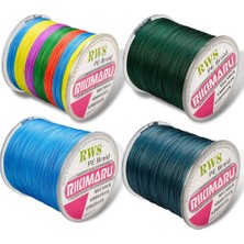 Rikimaru 0.30 mm Rw8-8 Katlı 500 Metre Multicolour,çok Renkli Ip,örgü,ipek Misina