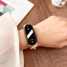 Daart Xiaomi Smart Band 8 Zincir Kayış Çinko Alaşım Metal Saat Bantları (Yurt Dışından)