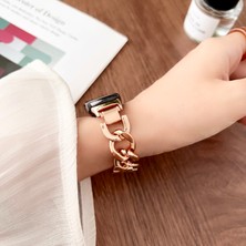 Daart Xiaomi Smart Band 8 Zincir Kayış Çinko Alaşım Metal Saat Bantları (Yurt Dışından)