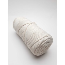 Seçilir Naturel Renk Pamuklu Makrome Ip 3 mm 500 gr 125 mt