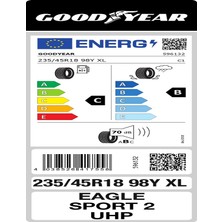 Goodyear 235/45 R18 98Y Eagle Sport 2 Uhp Xl Fp Oto Yaz Lastiği (Üretim Yılı: 2023)