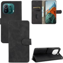 BDT Market Xiaomi 11 Pro Deri Folio Flip Case Kart Ekleme Koruyucu Kılıf (Yurt Dışından)