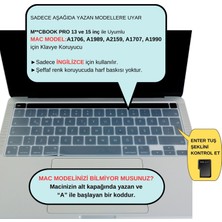 McStorey Macbook Pro Klavye Koruyucu UK(EU) İngilizce Baskı A1706 A1989 A2159 A1707 A1990 Uyumlu