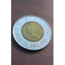 Deren Pecunia Kanada 2002 Yılı Bimetal Hatıra 2 Dolar Çil Çap: 28 mm