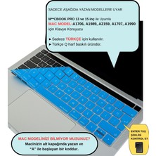 McStorey Macbook Pro Klavye Kılıfı Türkçe Q Baskı A1706 A1989 A2159 A1707 A1990 ile Uyumlu