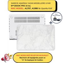 McStorey Macbook Pro Kılıf 15 inç A1707 A1990 ile Uyumlu Mermer