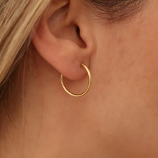 Nox Jewelry 925 Ayar Gümüş Küçük Boy Ince Halka Küpe