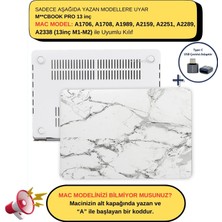 McStorey Macbook Pro Kılıf 13inç M1-M2 A1706 A1708 A1989 A2159 A2251 A2289 A2338 ile Uyumlu Mermer