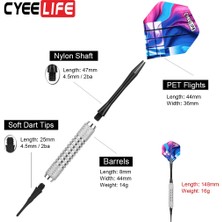 Chaoduo Shop 18G Tarzı Cyeelife Darts Yumuşak Uçlu 16GG Naylon Dart Tutucu Taşıma Çantası Aile Çubuğu ile Mil Uçuşları Eğlence Oyunları (Yurt Dışından)