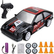 Icclek 2.4g Drift Rc Araba 4WD Rc Drift Araba Oyuncak Uzaktan Kumanda Gtr Modeli AE86 Araç Araba Rc Araba Yarışı Oyuncak Çocuklar Için Noel Hediyeleri (Yurt Dışından)