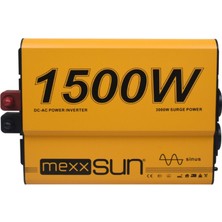 Mexxsun 12V VOLT-1500W Watt Tam Sınüs Inverter (220V Çevirici)