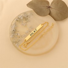 Nox Jewelry 925 Ayar Kişiye Özel Plaka Bileklik