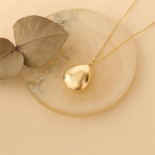 Nox Jewelry 925 Ayar Gümüş 3 Boyutlu Damla Kolye