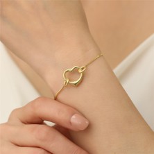 Nox Jewelry 925 Ayar Gümüş Bombeli Kalp Bileklik