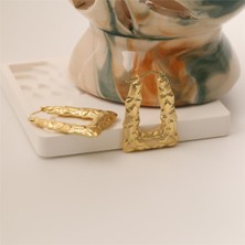 Nox Jewelry 925 Ayar Gümüş Desenli Büyük Boy İtalyan Küpe