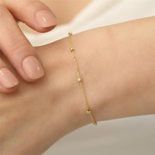 Nox Jewelry 925 Ayar Burgu Top Detaylı Bileklik