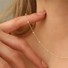 Nox Jewelry 925 Ayar Burgu Top Zincirli Kolye