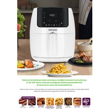 Goldmaster Avantajlı Beyaz Ikili Set 7 Litre Xxl Airfryer Hava Fritözü 5 Fincan Kapasiteli Türk Kahve Makinesi