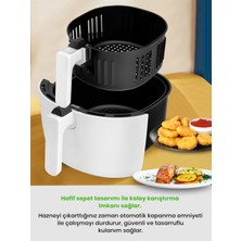 Goldmaster Avantajlı Beyaz Ikili Set 7 Litre Xxl Airfryer Hava Fritözü 5 Fincan Kapasiteli Türk Kahve Makinesi