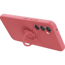 Seashell Digital Samsung Galaxy A54 5g Yüzük Kickstand Telefon Kılıfı Sıvı Silikon Kapak Bilek Halat-Pembe (Yurt Dışından)