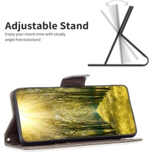 Seashell Digital Samsung Galaxy A24 4g Cüzdan Stand Telefon Kılıfı Kelebek Basılı Deri Telefon Kapağı Strap-Grey (Yurt Dışından)