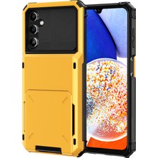 Seashell Digital Samsung Galaxy A34 Için 5g Telefon Flip Kartı Tutucu Tpu+Pc Telefon Kılıfı Koruyucu Kabuk-Sarı (Yurt Dışından)