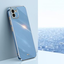 Seashell Digital Samsung Galaxy A03 (164.2 x 75.9 x 9.1mm) Için Xinli Telefon Kılıfı, Elektrokaplama Altın Kenar Tpu Koruyucu Arka Kapak Mavisi (Yurt Dışından)