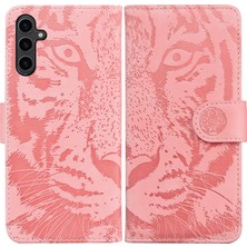 Seashell Digital Samsung Galaxy A24 Için 4g Cüzdan Kılıfı Tiger Baskılı Flip Folio Pu Deri Telefon Kapağı Stand-Pink ile (Yurt Dışından)